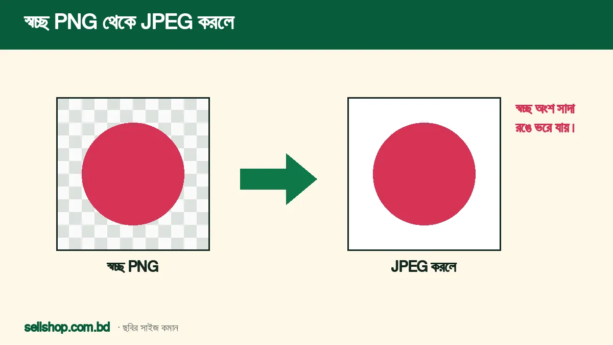 স্বচ্ছ পেছনের PNG ছবি JPEG করলে পেছন সাদা হয়ে যায়